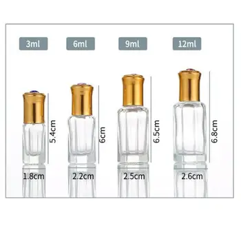 1pcs Lip Gloss Olje Roll Na Steklenico Prenosni Prazno Parfum, ki se lahko ponovno polnijo Roller Ball Ličila Posodo, Cev Vial 3ml 6ml 9ml 12 Ml