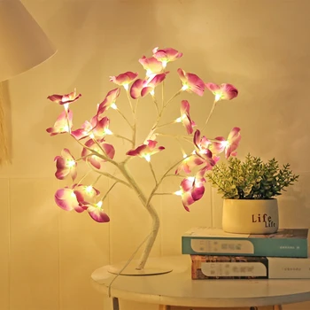 Phalaenopsis Drevesa, Veje, Luči, LED Veje Umetne Svetlobe Orhideja Izhaja Pravi Dotik Svetlobe Drevo namizne Svetilke Cvet Doma Dekoracijo