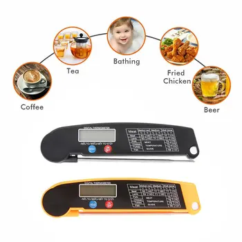 Ultra-Lahki, Zložljivi Sonda Žar Termometer Digitalni Hrane Termometer Za Meso Torto Sladkarije Prepražimo Žar Dinning