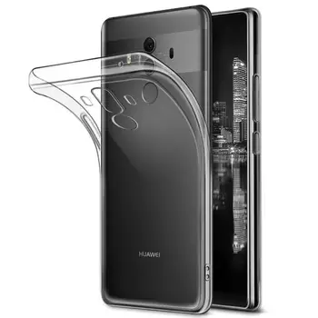 Prozoren Silikonski Primeru Telefon za Huawei Mate 10 Pro Mate10Pro 10Pro Trajne TPU Kristalno Jasno, Mehko Ultrathin Hrbtni Pokrovček Oklep