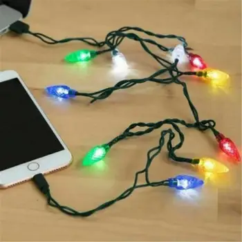 Vesel Božič Luči Led Kabel USB Dci Polnilnik, Kabel Za Iphone Razsvetljavo Android Prenosen In Enostaven Za Uporabo Z USB Polnjenje prek kabla USB Port