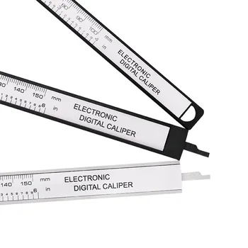 Najnovejši 100 mm 150 mm 6 Inch Elektronsko Digitalno kljunasto merilo Ogljikovih Vlaken Vernier Kaliper Merilnik Digitalni Mikrometer Vladar Orodja za Merjenje
