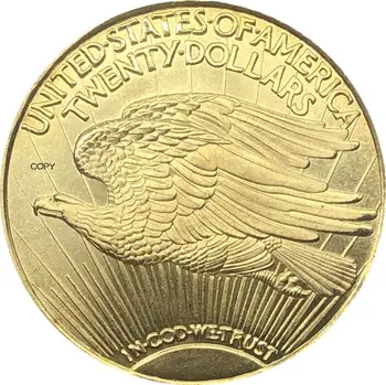 Zda Svobode 1926 1926 D 1926 S Dvajset 20 Dolarjev Saint Gaudens Dvojni Orel Z Geslom V Boga Zaupamo Zlato Kopija Kovanca