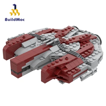BuildMoc Orožja Prostora Vojne vesoljsko Ladjo Republika Ebon Hawk gradniki MOC Orožje Film Bojna Ladja Opeke Igrače Za Otroke 34534