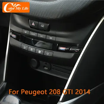 2Pcs/Set iz Nerjavečega Jekla Avto Prestavna Strani Plošče Okrasni Pokrov Trim za Peugeot 208 GTI Pribor Barvo Moje Življenje