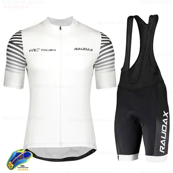 Moški Short Sleeve Jersey Set 2021 raudax Rc Poletje Cesti Cikel Oblačila Prostem Pro Team Ropa De Ciclismo Hombre Quick-Dry 34754