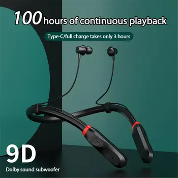 I35 Bluetooth Brezžične Slušalke za V uho, ki Visi Vratu Športne Slušalke 100 Ur Dolgo Življenjsko dobo Baterije 9D Stereo Slušalke Čepkov 34773
