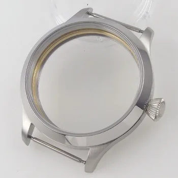 45mm Watch Primeru, Primerni Za ETA 6497/6498 ST 3600/3620 Predaja Veter Gibanje Posneti Ploščo vidi skozi Hrbtni Pokrovček Mineralno Steklo 34799