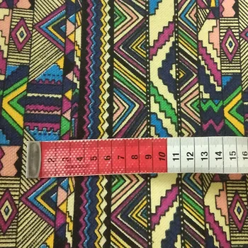Afriške Debele & Težka Geometrijo Trak Natisnjena Platno Bombažne Tkanine 50x140cm Afriki Vrečko Tkanine Mozaik DIY Šivanje prt