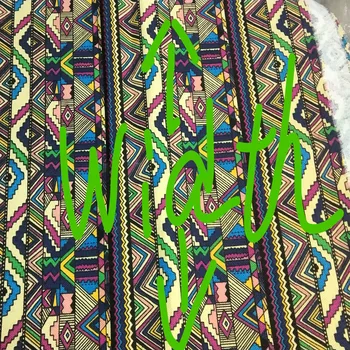 Afriške Debele & Težka Geometrijo Trak Natisnjena Platno Bombažne Tkanine 50x140cm Afriki Vrečko Tkanine Mozaik DIY Šivanje prt