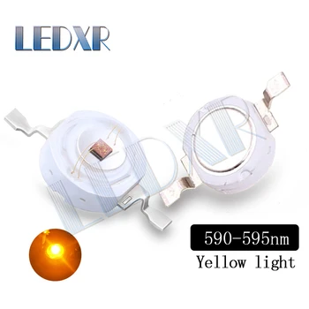 100 kozarcev high power LED 3w svetilko kroglice LED 1W čip LED 3W LED rumeno luč 5W 585-595nm lahko varjene PCB aluminijasto podlago