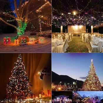 10M 20M, 30M vodoodporna LED Niz Luči 24V med EU in ZDA na Prostem Garland za Božična Drevesa Xmas Party Poroka Dekoracija