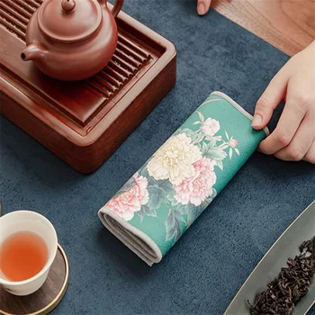 Kitajski Retro Naslikal Čaj Brisačo Super Vpojne Čaj Brisačo Kung Fu Čaj, Set Pribor Dvig Pot, Brisačo, Čaj Tabela Strokovno Rag