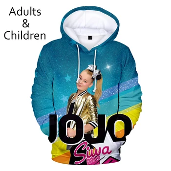 Visoka Kakovost Priljubljeni Vroče JOJO SIWA 3D Hoodies Fantje/Dekleta z Dolgimi Rokavi pulover s kapuco Moda Priložnostne Otroci Majica Novost Puloverju