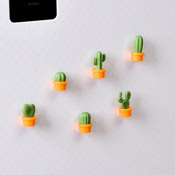 Kaktus Magnetni Hladilnik Magneti Succulents Spraviti Magnetne Nalepke Kaktus Stereo Hladilnik Magnet Sporočilo Nalepka