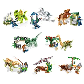 JX90068 dinozaver serije zbira 8 vrste avanturo dinozavra svet majhnih delcev, gradnikov sestavljeni izobraževalne childr