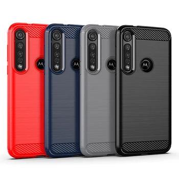 Ogljikovih vlaken Kritje Shockproof Primeru Telefon Za Motorola Moto G8 E6 E5 G6 G7 Igrajo Plus Eno Makro Dejanje E6s Zoom Kritje Odbijača Primeru 35640