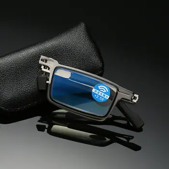 2021 Zložljive Ultra Tanek Obravnavi Očala za Moške, Ženske Anti-Modra svetloba Očala Kovinski Krog Okvir Obravnavi Očala +1.0 +3.0