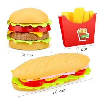Simulacija Kuhinjo, Hrano, Igrače, se Pretvarjamo, Igrajo Hamburger Hotdog krompirčka Kuhanje Igrača Izobraževalne Igrače za Otroka Igra Kuhinja