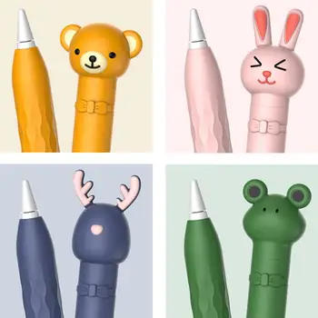 Visoka kakovost Pero Oprijem Rokav Zajec Elk Živali Silikonski Anti Slip Zaščitna torbica Pen Pokrov Nosilec za iPad
