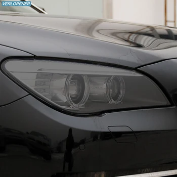 Avtomobilski Žarometi Zaščitno folijo Prekajene Črni Odtenek Zaviti Vinil Pregleden TPU Nalepke Za BMW 7 Series F01 F02 F03 F04 2009-