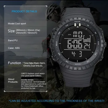2021 Šport Digitalni Moške Ure na Prostem Kronograf Štoparica Vojaške LED Elektronski ročno uro, ki Teče Fitnes Army Watch Ura
