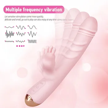 G Spot Vibrator Rabbit Vibrator za Ženske Vagine, Klitoris Dvojno Vibracij, Dildo, Vibrator igrače za odrasle Ženske Masturbator sex shop