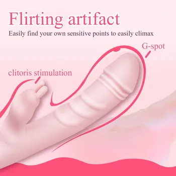 G Spot Vibrator Rabbit Vibrator za Ženske Vagine, Klitoris Dvojno Vibracij, Dildo, Vibrator igrače za odrasle Ženske Masturbator sex shop