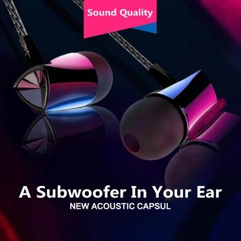 3,5 mm Subwoofer Zmanjšanje Hrupa Žične Slušalke 1,2 m Vgrajen Mikrofon Dvojno Moving Coil Multicolor Glasbo, Slušalke Nove 2021 36463