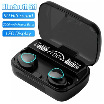 Dvojno TWS Bluetooth Slušalke 2000mAh Brezžične Slušalke Z Mikrofonom 3D Dotik Contorl Čepkov Za Šport, Tek, Kolesarjenje 36498
