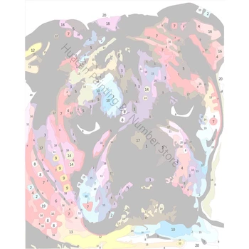 HUACAN Barvanje Z Številkami Pes Risanje Platno, Akril Handpainted Slike S Številko Pisane Živali Wall Art Darilo Doma Dekor