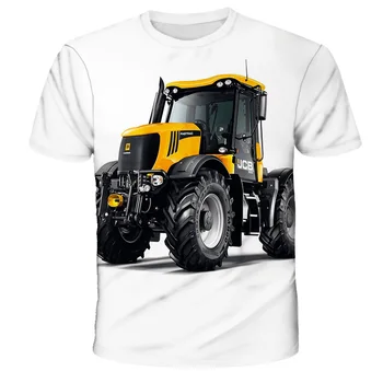 Prevelik 3D Tiskanja Nov Avto, Traktor T Shirt Hip Hop Ropa Priložnostne Ulične Fant T-Shirt Človek Tshirt Vrhovi 4-14T