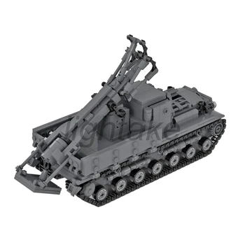 728Pcs Statično Različico MOC Tip 4 samovozni Malte Vojaški Tank Model DIY Gradnik Igrače