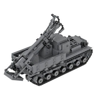 728Pcs Statično Različico MOC Tip 4 samovozni Malte Vojaški Tank Model DIY Gradnik Igrače