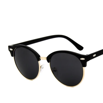 Retro Pol Rimless sončna Očala Moški Ženske blagovne Znamke Oblikovalec Pol Okvir sončna Očala Classic Vintage Oculos De Sol UV400