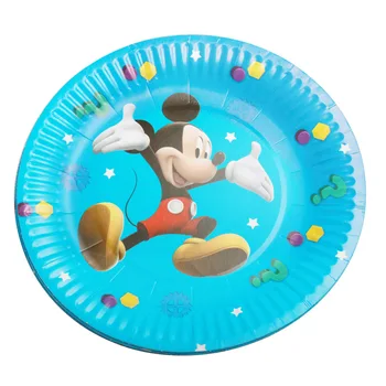 Disney Mickey Mouse Temo Stranki Dekoracijo Baby Tuš Namizni Krožniki za Enkratno uporabo Skodelice Slame balon Otroci Korist Stranke Dobave