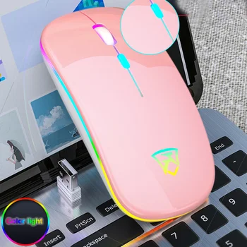 2,4 GHz Wireless Mouse Ultra-Tanek Tiho LED Osvetljen Miške USB, Optičnega Ergonomska Miška za Prenosni RAČUNALNIK