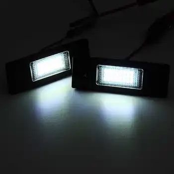 2X LED Avto Številko registrske Tablice Svetloba Svetilke brez Napak za BMW E81 E87 E63 E64 M6 E85 E86 E9 Z4 F20 F21 F06 F12 F13 Mini Cooper
