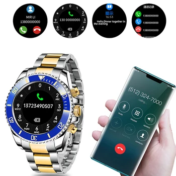 LIGE Pametno Gledati Moške Bluetooth Klic po Meri Izbiranje Polni, Zaslon na Dotik, Nepremočljiva Smartwatch Za Android IOS Športna Fitnes Tracker