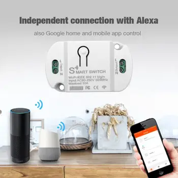 Wifi Smart Stikalo Časovnik Brezžičnih Stikal Smart Avtomatizacijo Doma Združljiv Z Tuya Alexa googlova Domača stran 10A