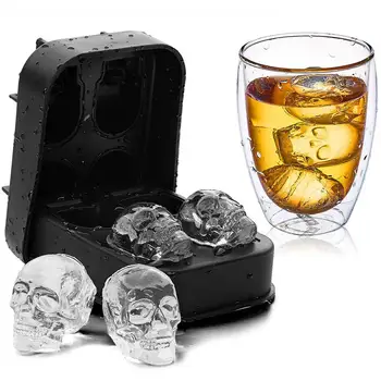 Viski Ice Cube Maker Noverty Lobanje Oblike 3D aparat za Led Cube Molder Oblikovalci Bar Silikonski Pladnji za Plesni Čokolado Ice Cream Orodja