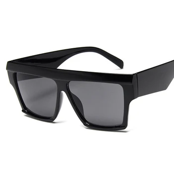 Kvadratni sončna Očala Ženske Letnik 2021 Trend Prevelik Kvadratnih Luksuzni sončna Očala Ženske Oblikovalec Ravno Top Big Okvir Očal je UV400