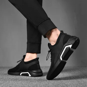 Modni moški čevlji eno bombaž dihanje superge za moške korejski Britanski eno čevlji črni šport priložnostne čevlji