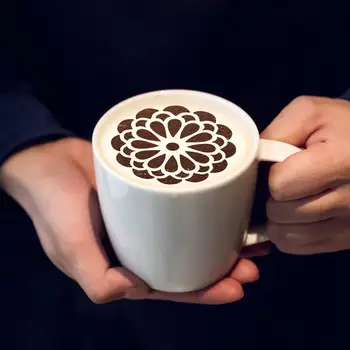 6pcs/set Kave Matrice DIY Cappuccino Latte Art Predlogo Tiskanja Modela Torto Matrice Aparat za Risanje Cappuccino Plesni