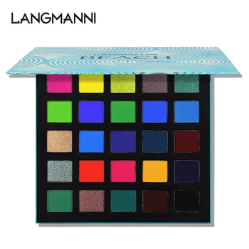 Langmanni 25 Barva Mat Pearlescent Šimrom Paleta Občutljivo dolgotrajno Ličila Oči v Senci, Nepremočljiva Comestic TSLM2