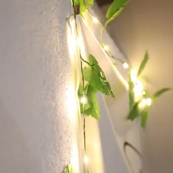 Toplo Bela Rastlin Svetlobe Niz Luči Trte Soba Dekor DIY Božični Okrasek