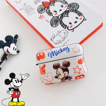 Disney Mickey Minnie Pooh Šiv Silikonski Primerih Za Airpods 1 2 Pro Zaščitna Bluetooth Brezžične Slušalke Pokrov Za Polnjenje Box