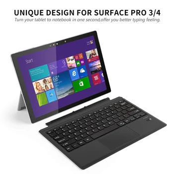 Vococal Ultra-Slim Tablet Brezžična tehnologija Bluetooth Magnetni Tipkovnica s sledilno ploščico na Tipkovnici za Microsoft Surface Pro 3 4 5 6 Pro5 Pro6 39848