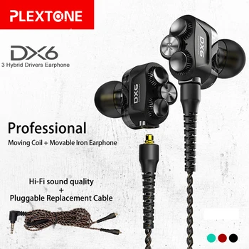 Plextone DX6 Odstranite Šport Slušalke Izbirnimi Bluetooth 5.0 3.5 mm HI-fi Stereo Bas ušesni C Žično Čepkov MMCX Kabel 39930