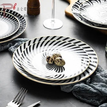 Nordijska keramične posode, Zahodni ploščo, Japonski Zrezek, ustvarjalne družine zajtrk ploščo, jed ploščo, sladico plošče